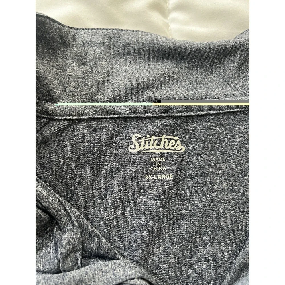 Stitches New York Yankees Quarter Zip Pullover‎ 3XL Gray MLB (169)